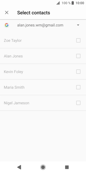 Press the drop down list.