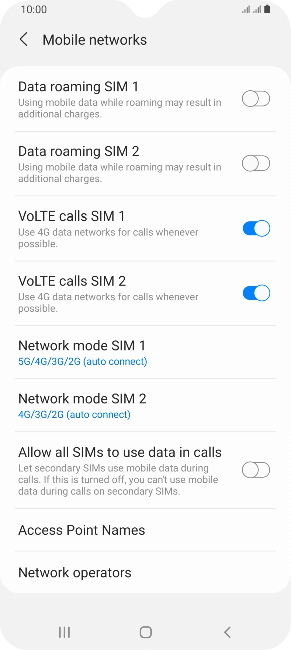 Press Access Point Names.