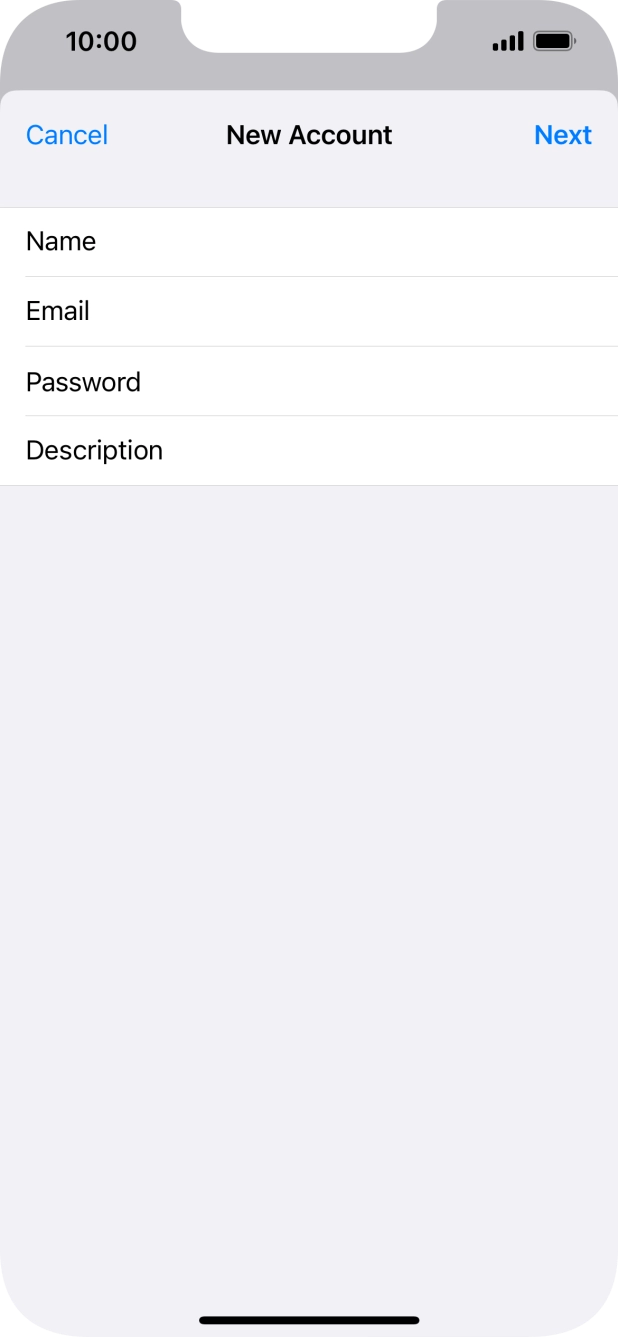 Press Description and key in the required name.