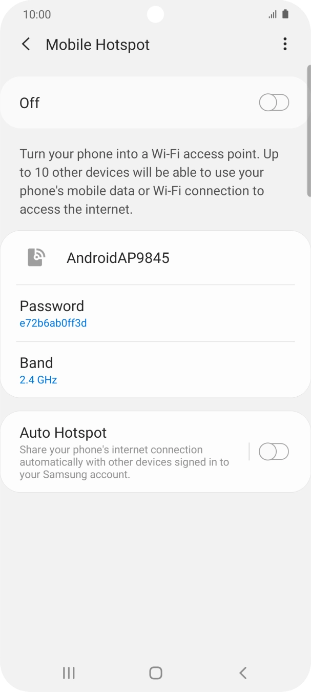 Press the menu icon.