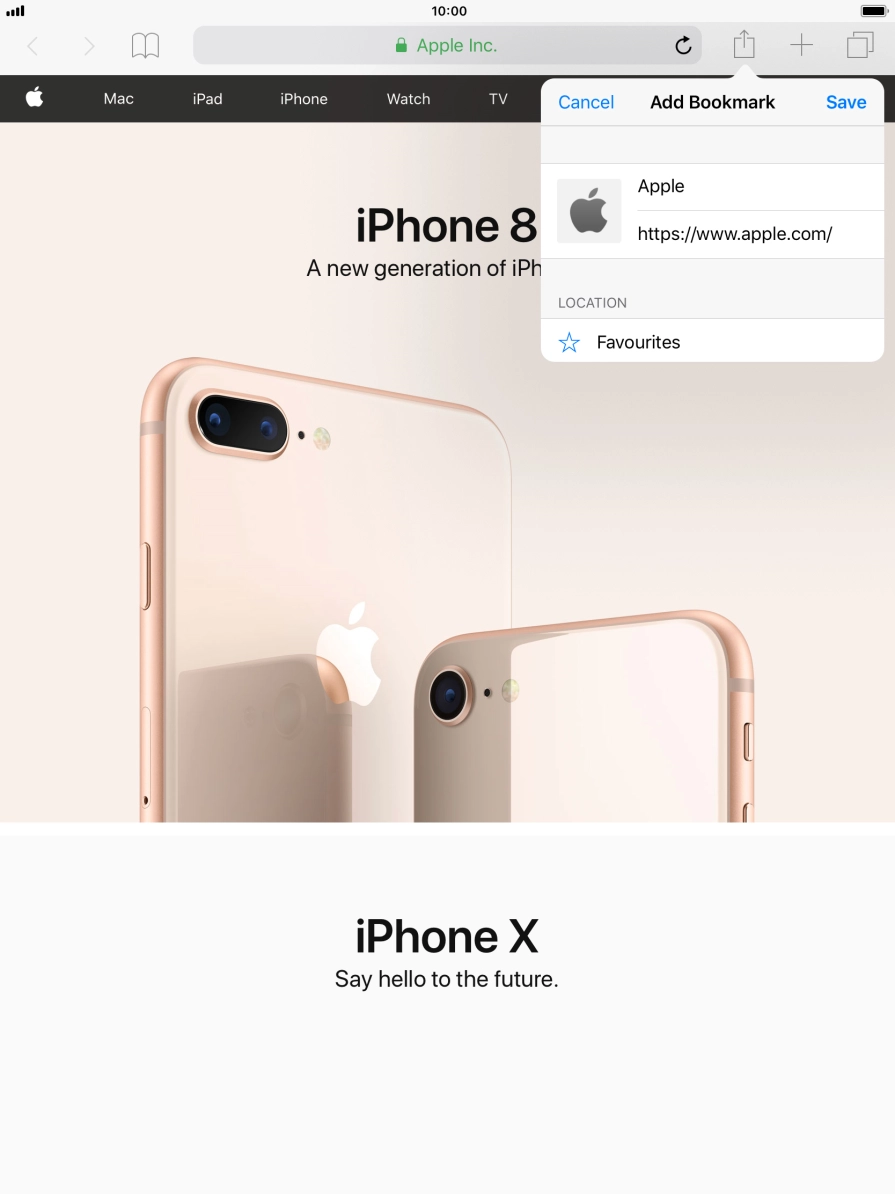 Press the field below 