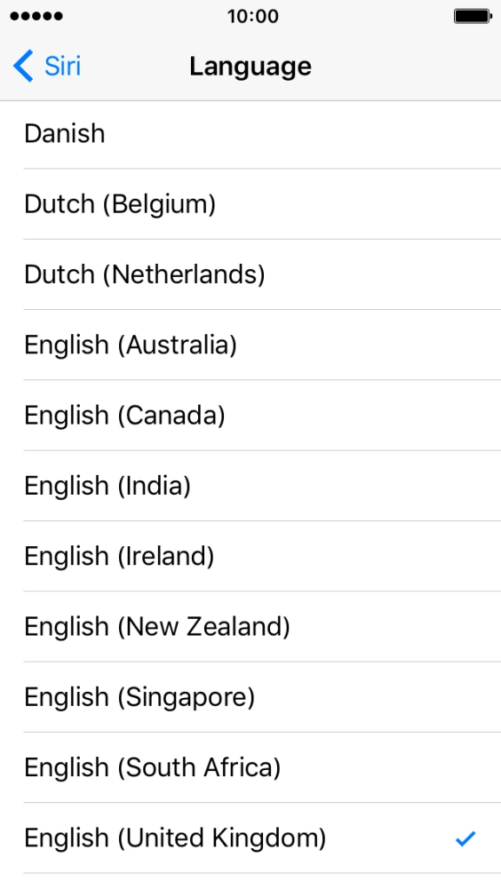 Press the required language. Press the required language.