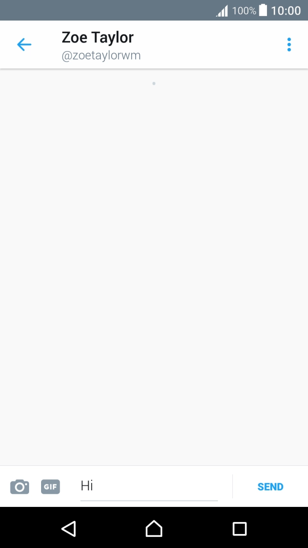 Write the required message and press SEND.