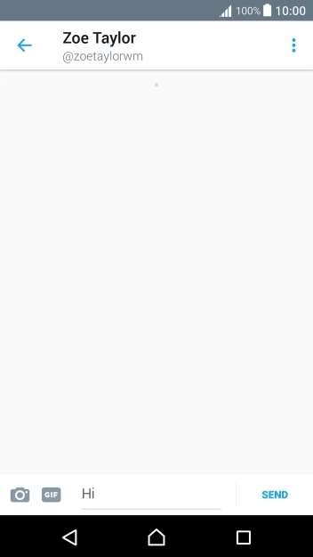 Write the required message and press SEND.