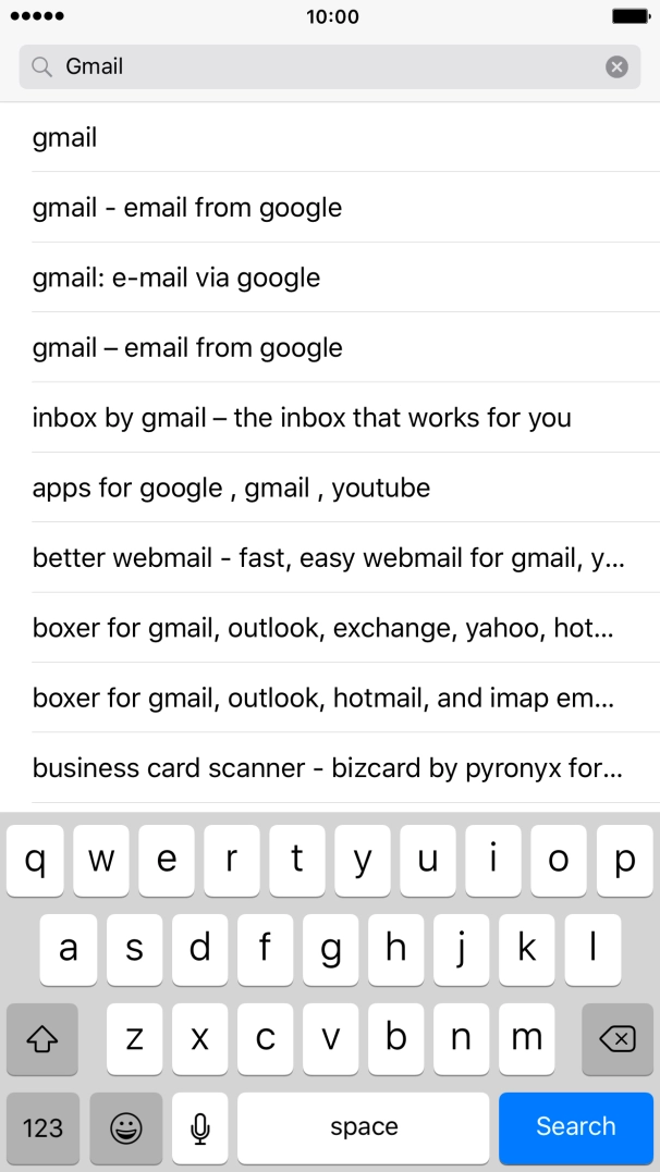 Key in Gmail and press Search. Key in Gmail and press Search.