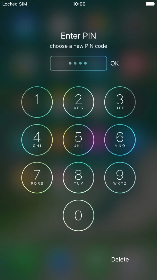 Key in a new four-digit PIN and press OK.