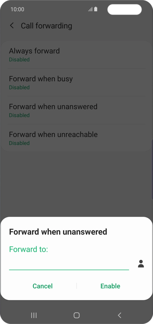 Key in +61101 and press Enable.