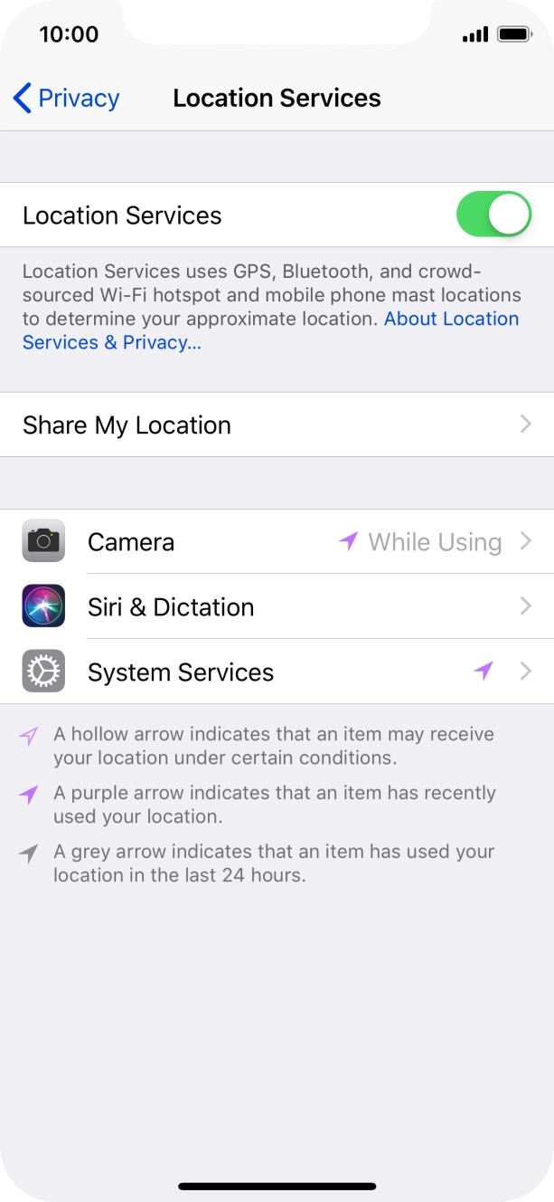 Press the required app.