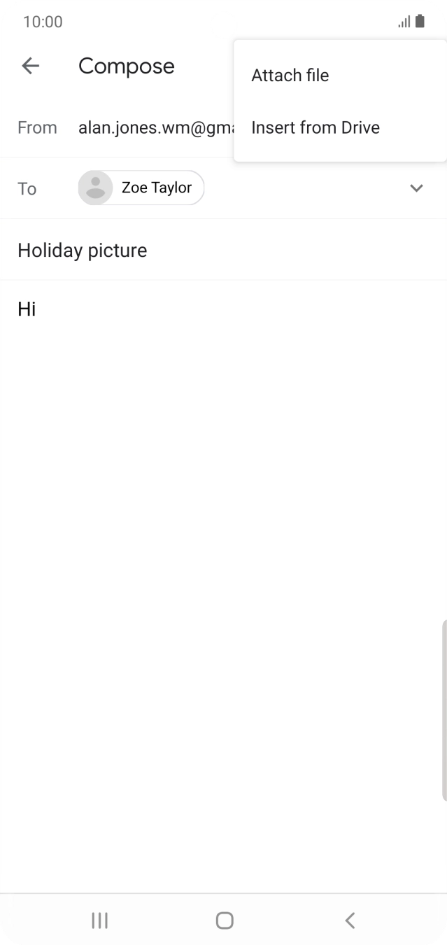 Press Attach file and go to the required folder.