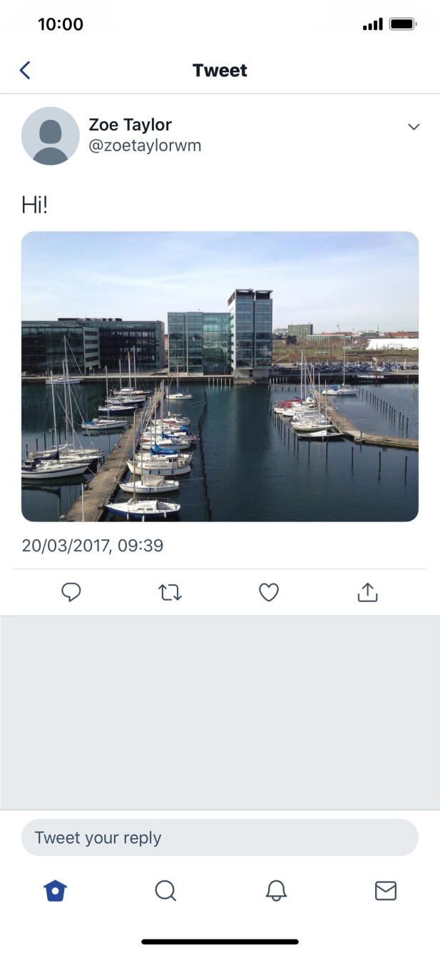 Press the text input field.