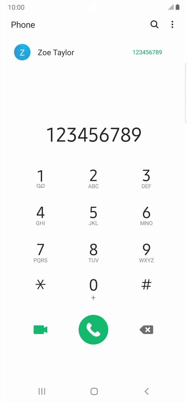 Key in the required number and press the call icon.