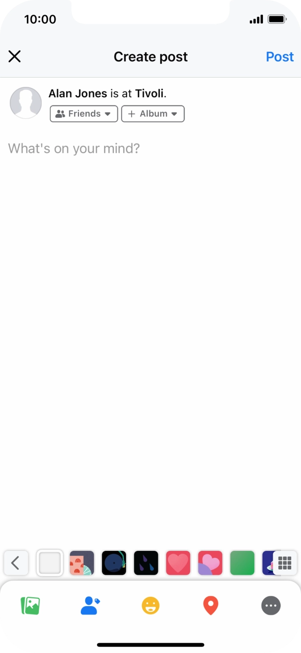 Press the text input field. Press the text input field.