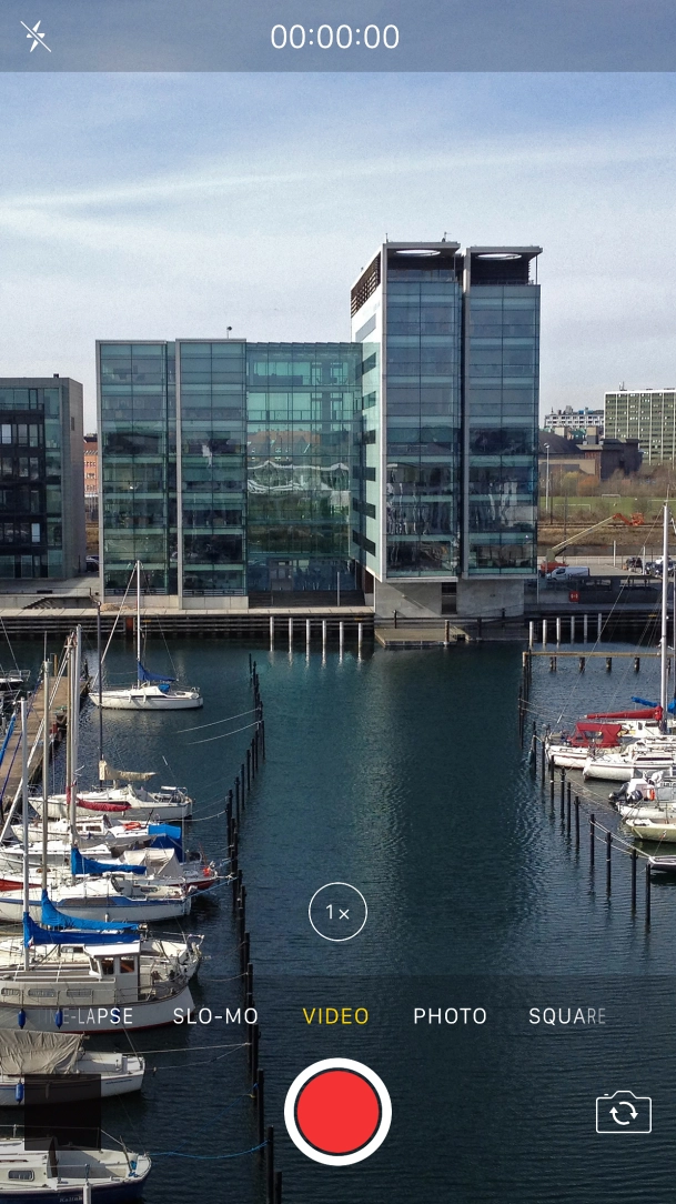 Slide your finger right or left on the screen to select PHOTO.