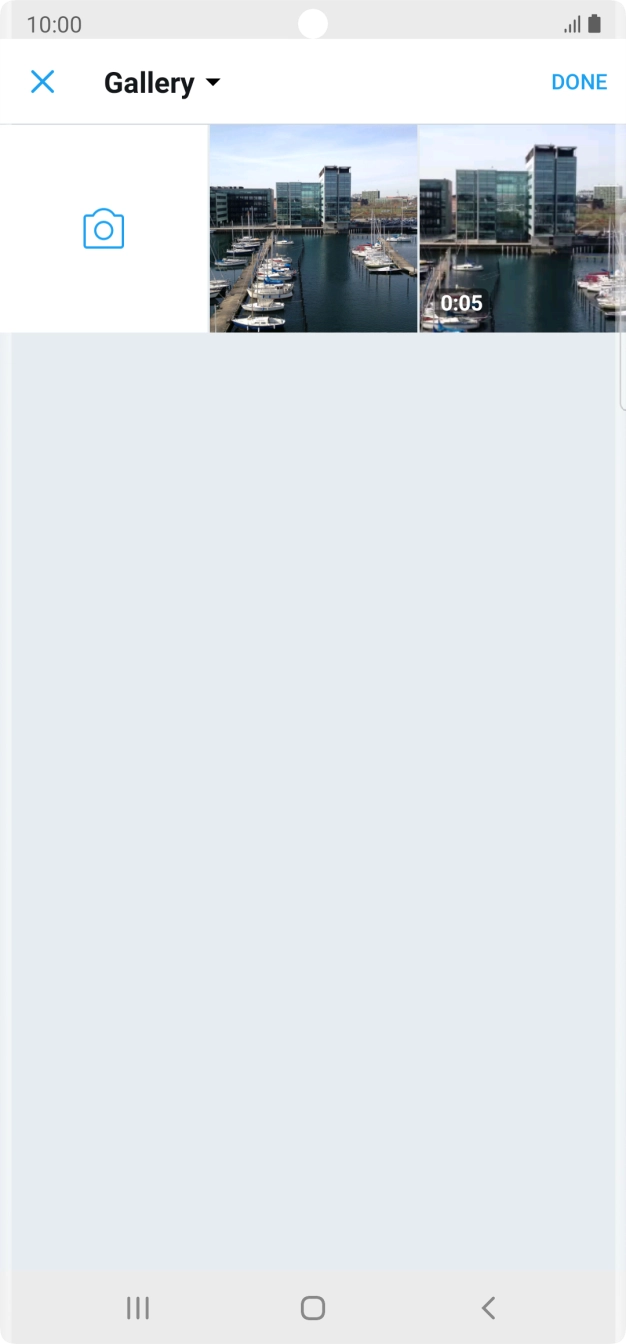 Press the required picture or video clip.