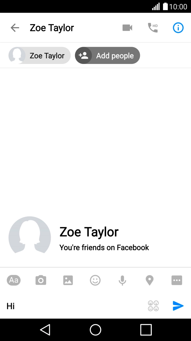 Write the required message and press the send icon.