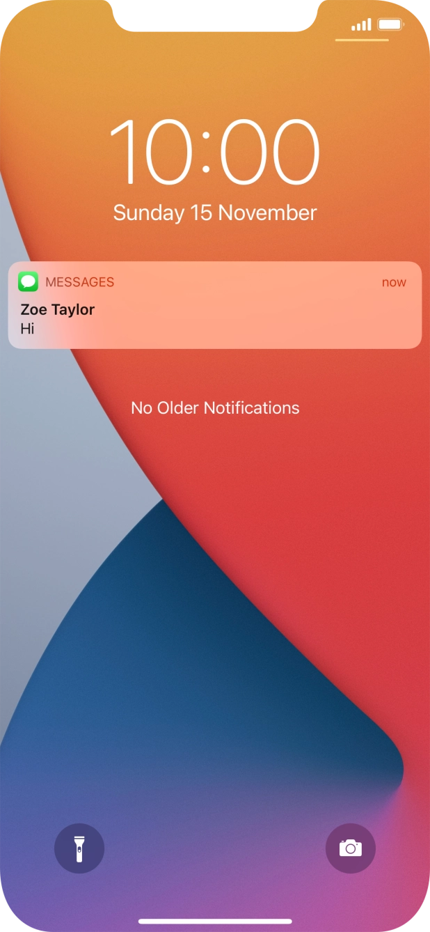 Press the required push notification and follow the instructions on the screen to use the selected function.