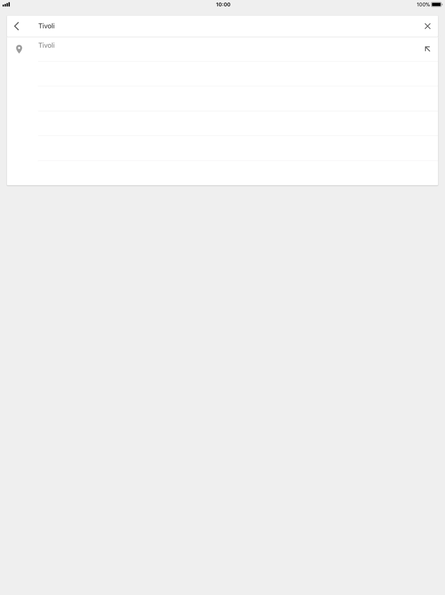 Press the required destination.