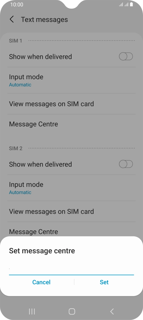 Key in +61418706700 and press Set. Key in +61418706700 and press Set.