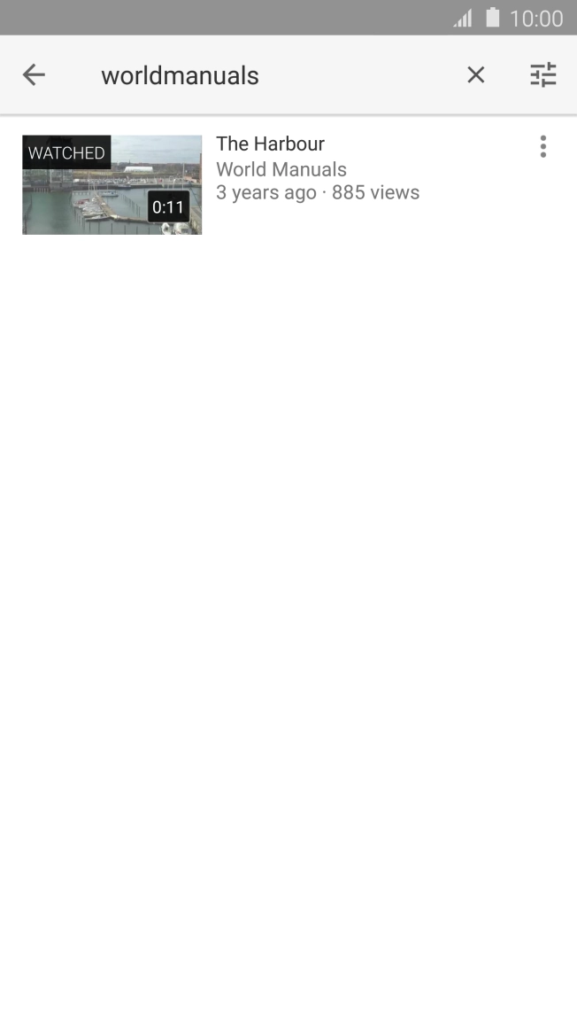 Press the required video clip. Press the required video clip.