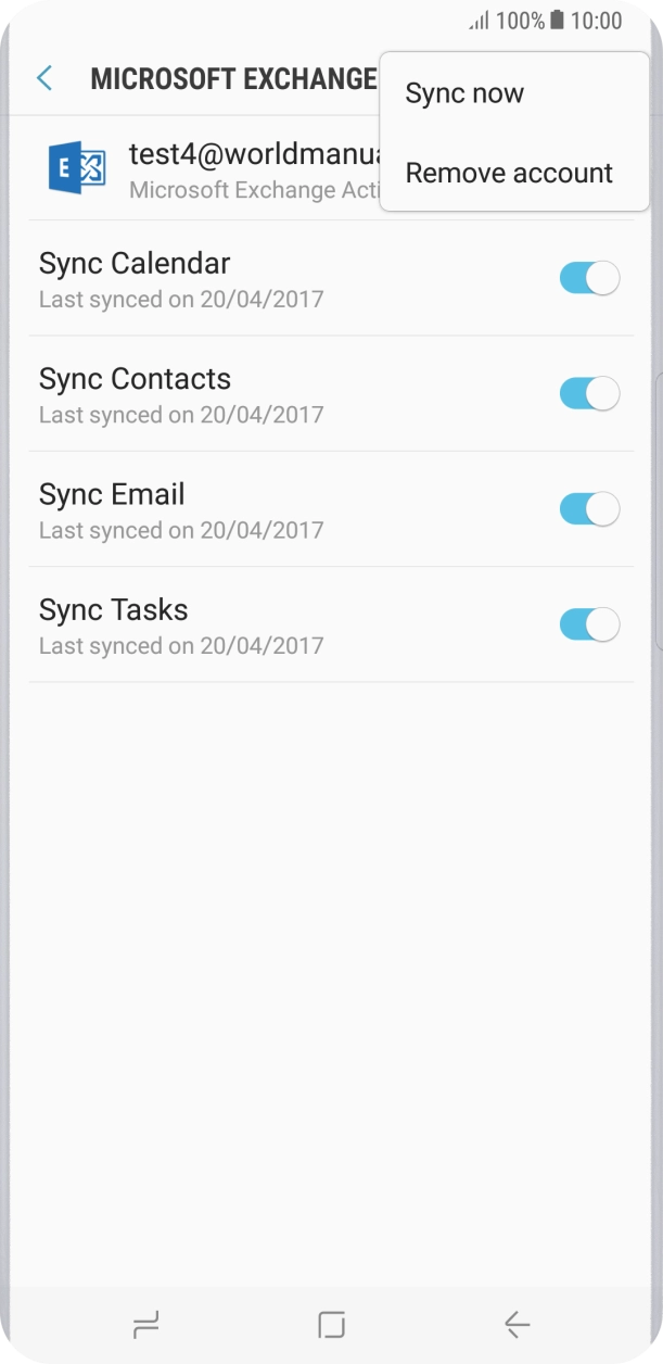 Press Remove account.