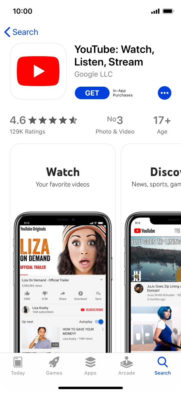 Press GET and follow the instructions on the screen to install the app.