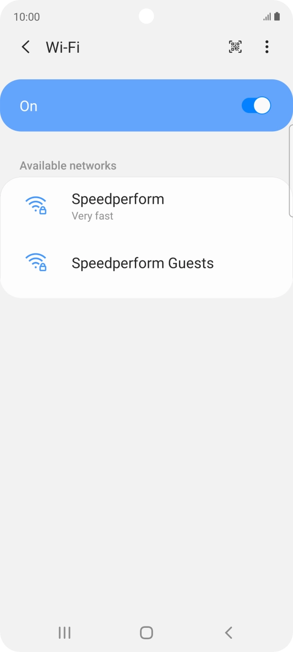 Press the required Wi-Fi network.