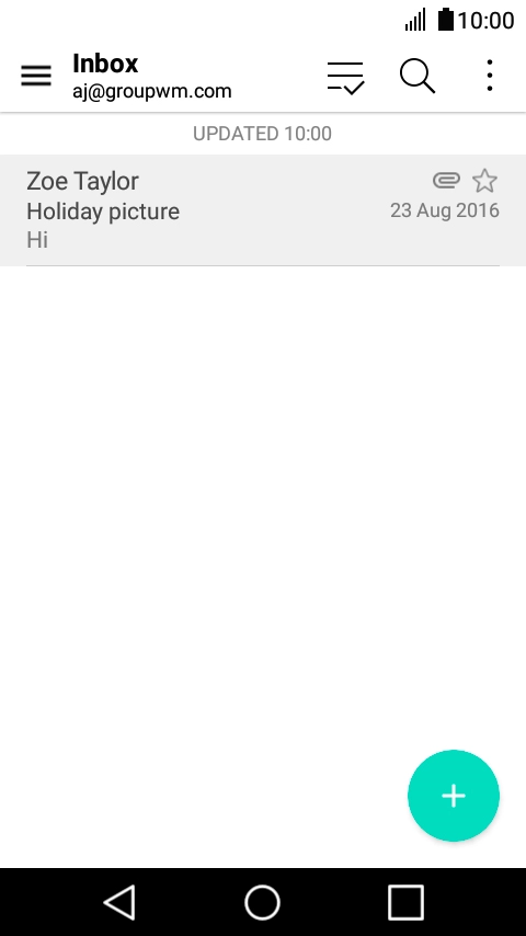 Press the new email icon.