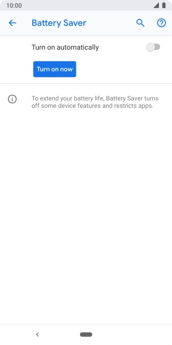 Press Turn on now to turn on the function. Press Turn on now to turn on the function.