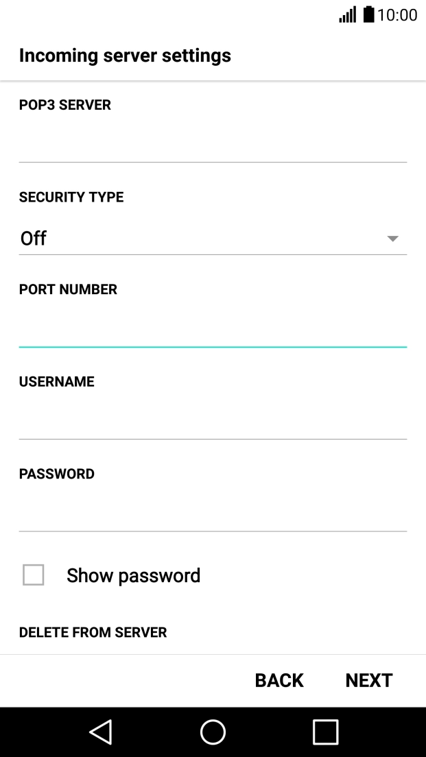 Press the field below 