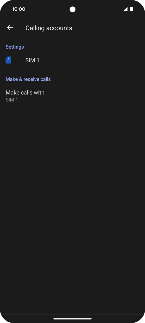 Press the name of your SIM.