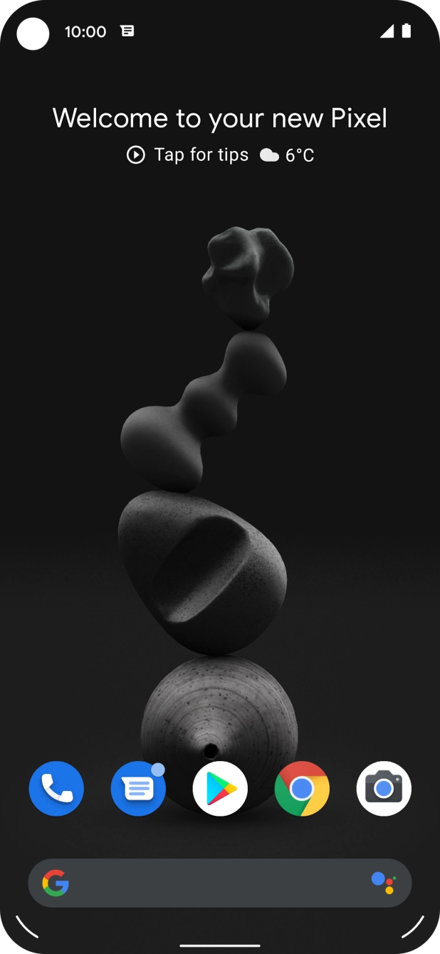 The text/picture message icon shows that you've received a new text or picture message.