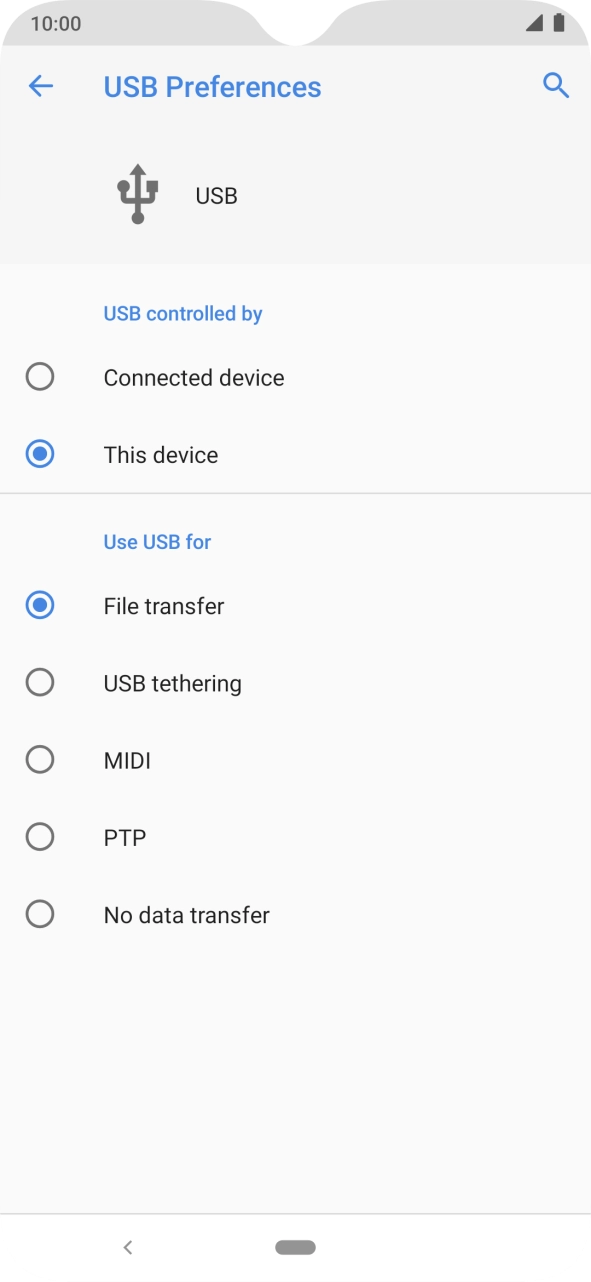 Press File transfer.
