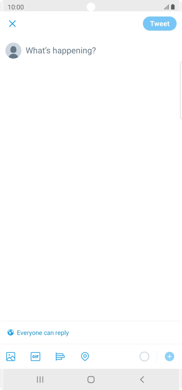 Press the text input field.