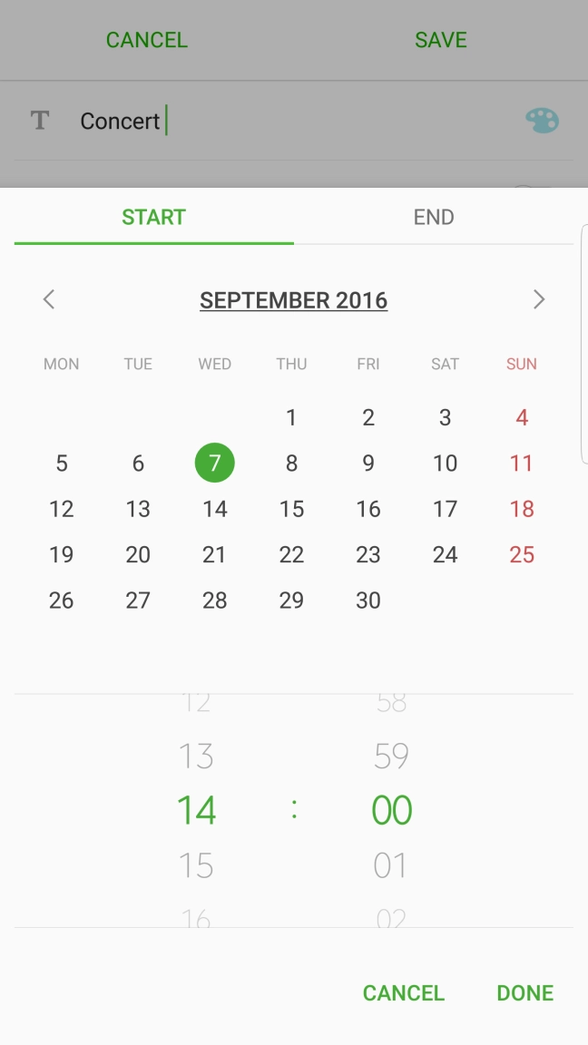 Press START and follow the instructions on the screen to select the required start time.
