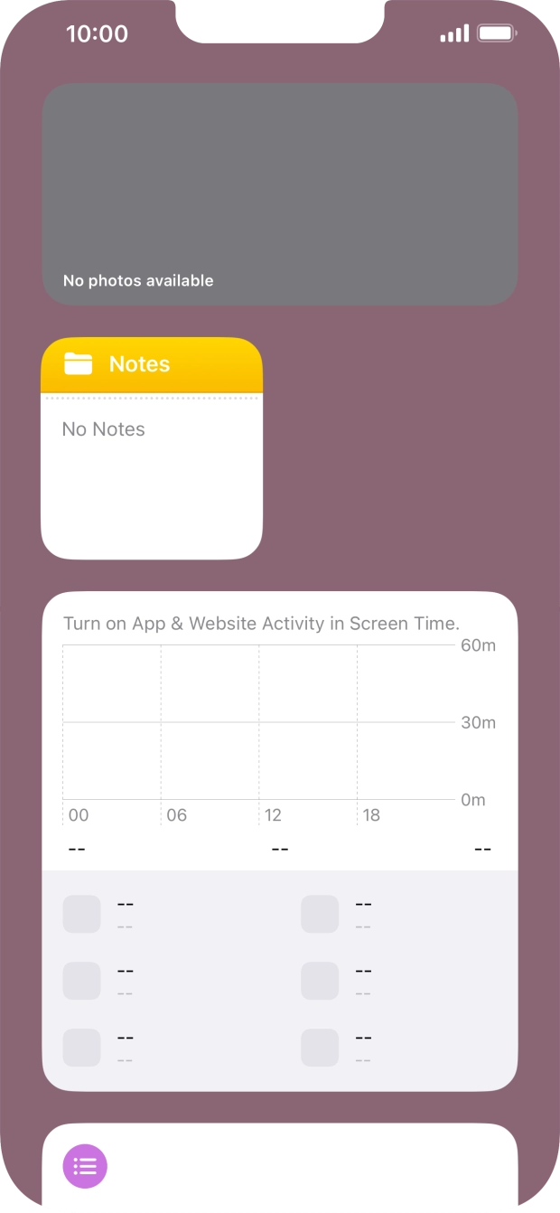 Press and hold the required Widget Stack.