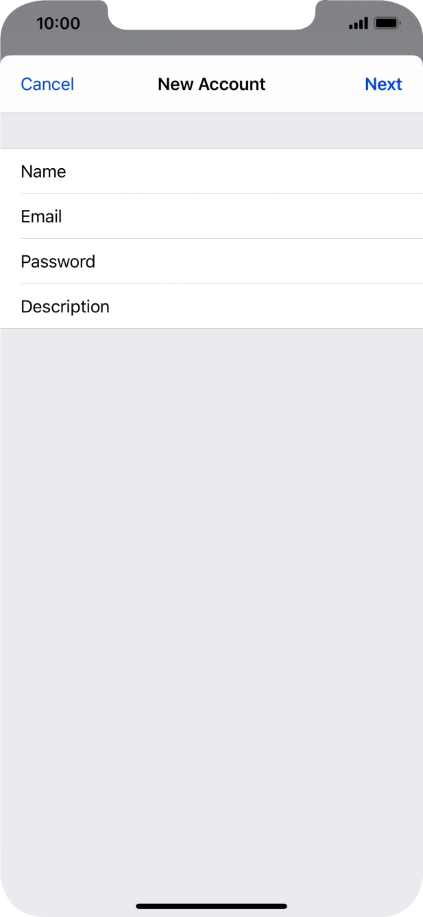 Press Description and key in the required name.
