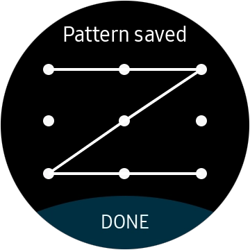 Repeat the selected lock code and press DONE.