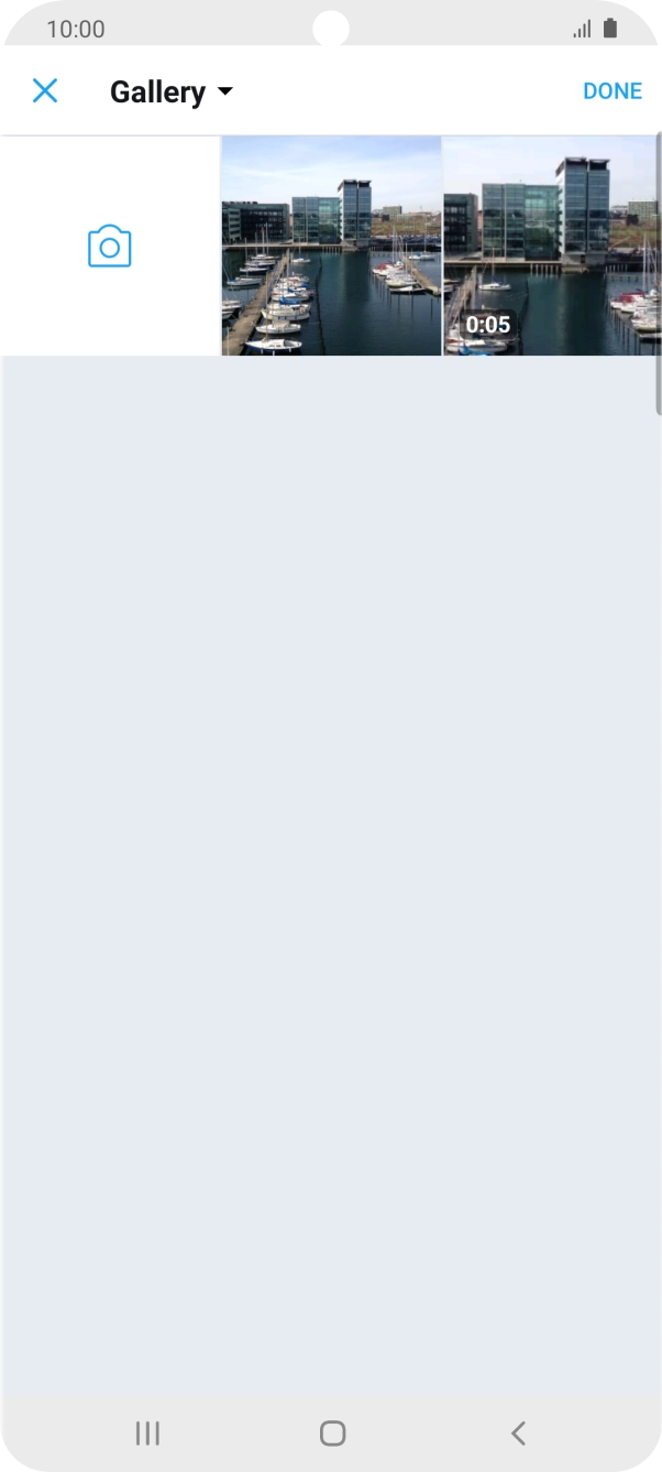 Press the required picture or video clip.