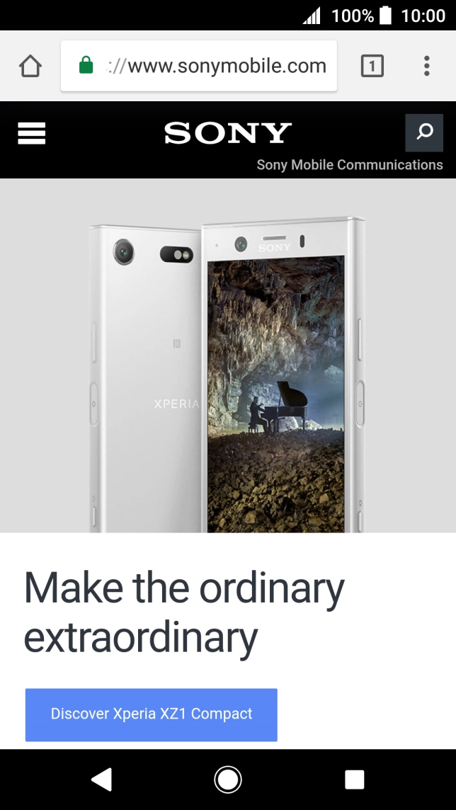 Press the address bar.