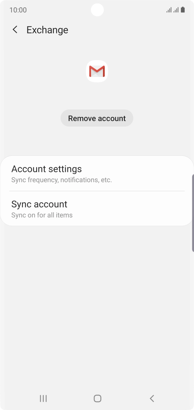 Press Remove account.