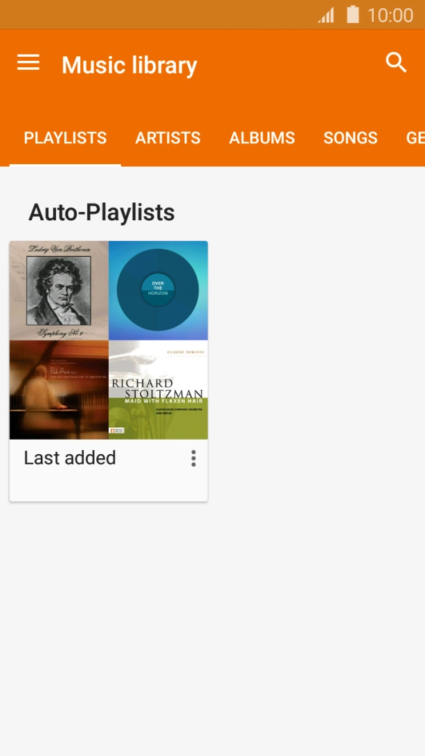 Press the required category.