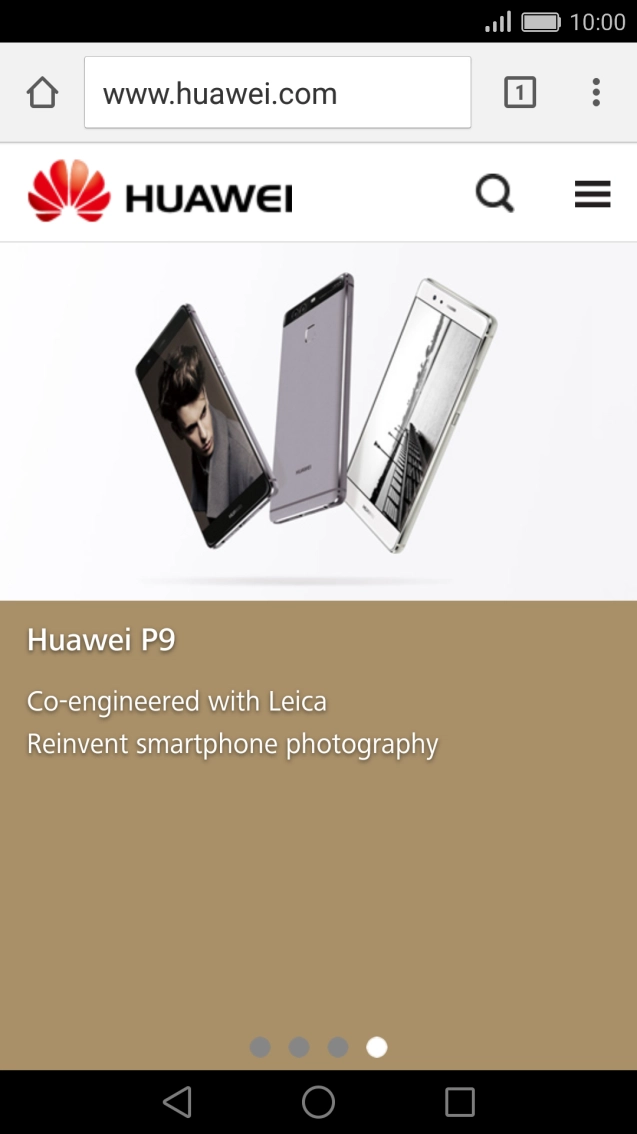 Press the menu icon.