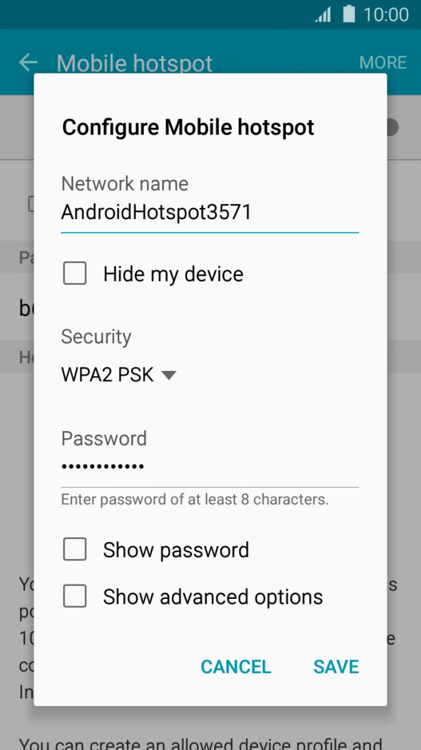 Press the field below 