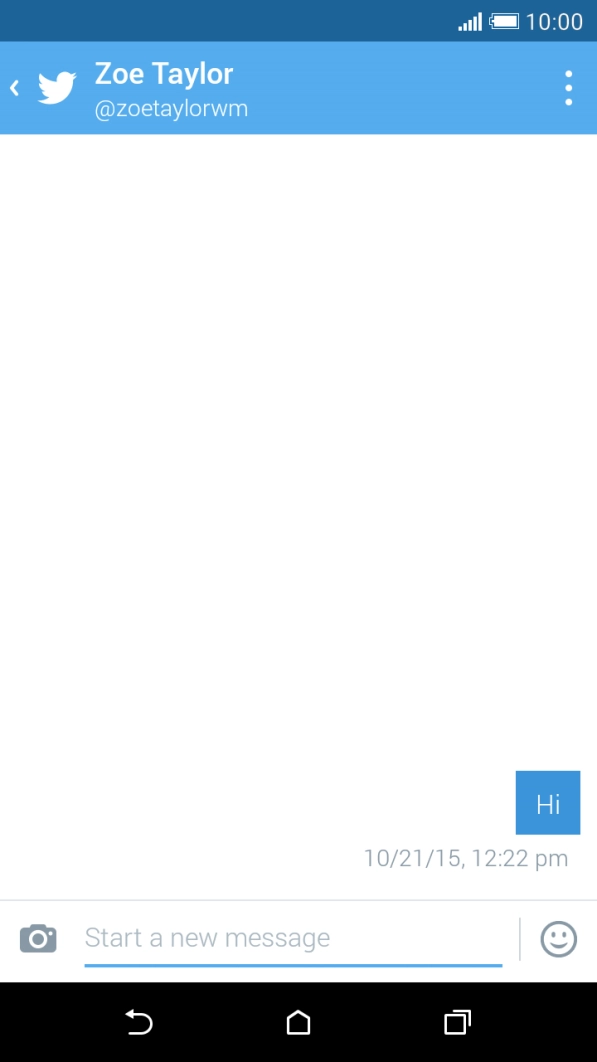 Press the Return key twice.