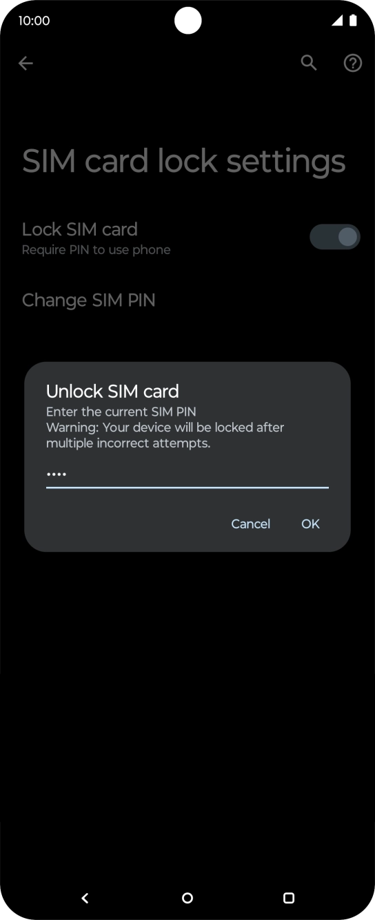 Key in your PIN and press OK.