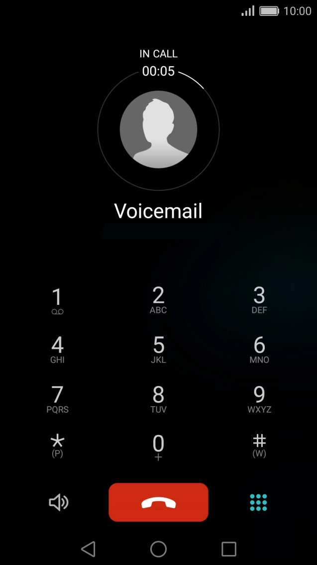 Press the end call icon. Press the end call icon.