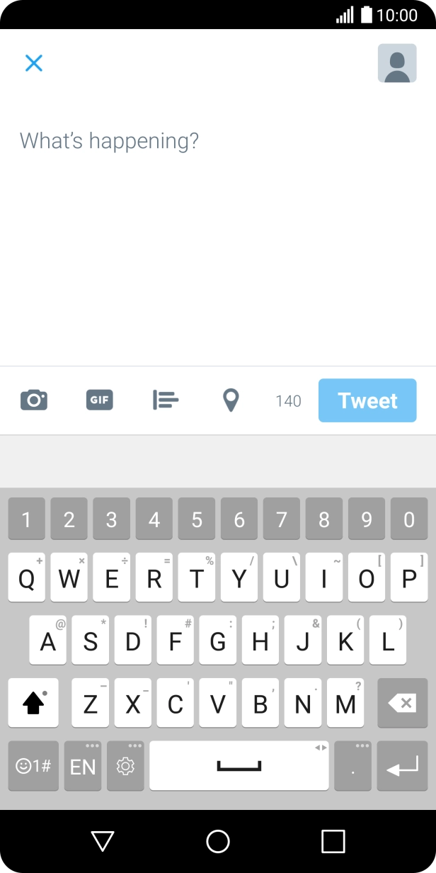 Press the text input field.
