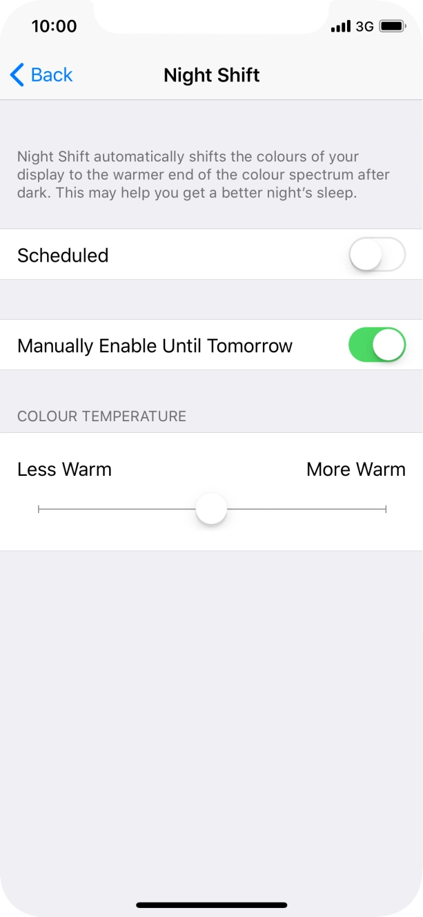 Press and drag the indicator below 