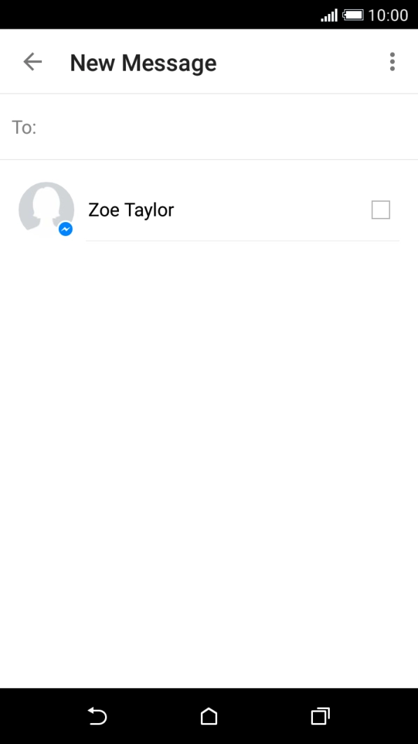 Press To and key in the first letters of the recipient's name.