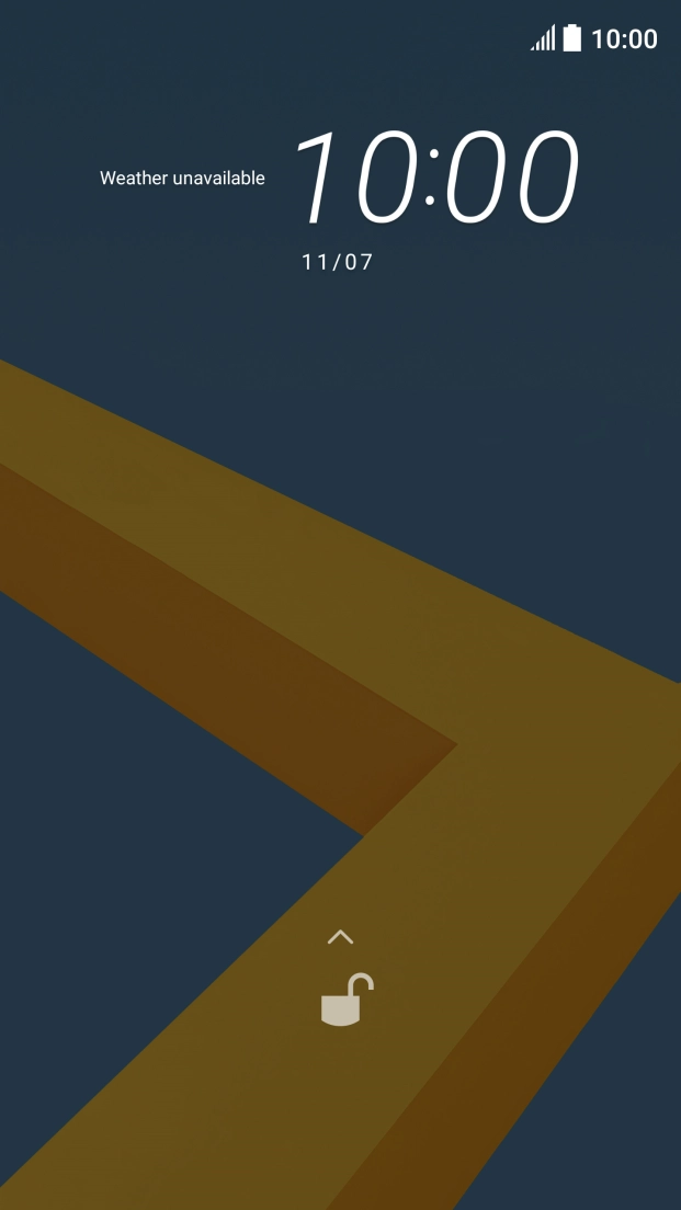 Slide your finger upwards on the screen.